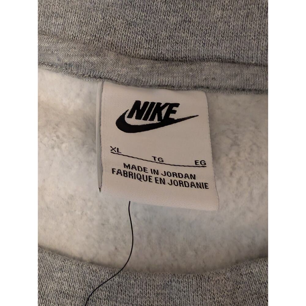 NWT Nike Men's Sweatshirt XL Gray Sportswear Club Fleece Crewneck (0287) - Picture 7 of 12